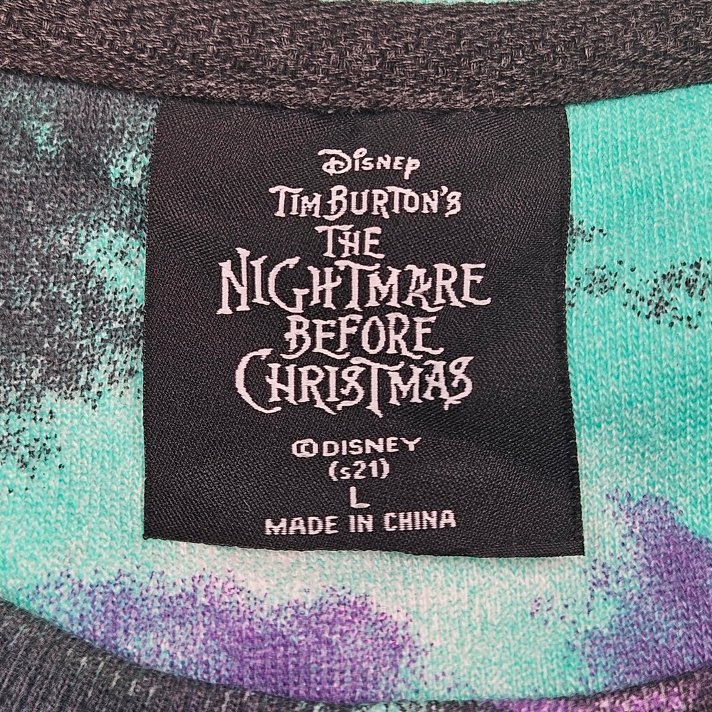Disney Nightmare Before Christmas Sweatshirt Mens L Multicolor Tie-Dye - Picture 3 of 10